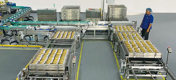 Система загрузки и разгрузки реторты для гибкой упаковки